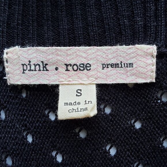 Longline Kimono Style Sleeve Open Cardigan Open Weave Black Size S - Picture 10 of 16